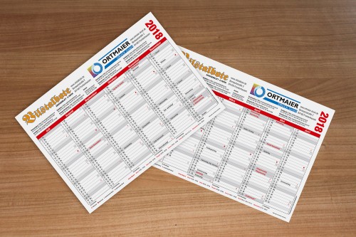 Handkalender - Gestaltungsservice