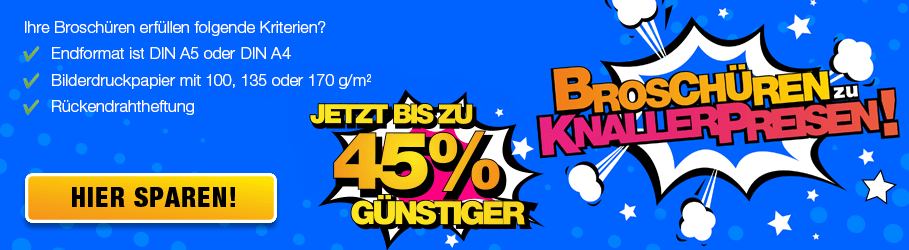 Broschüren zu Knallerpreisen!