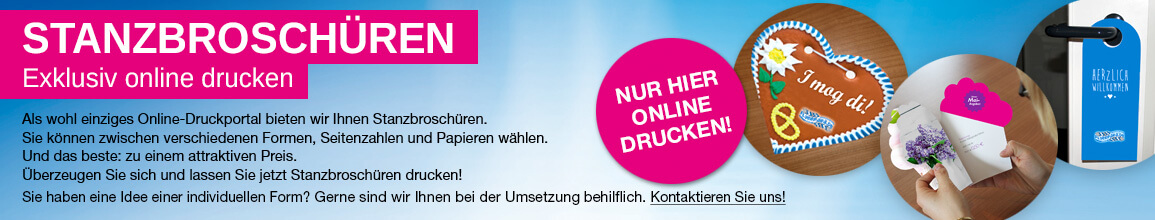 Jetzt Stanzbroschüren Online drucken!